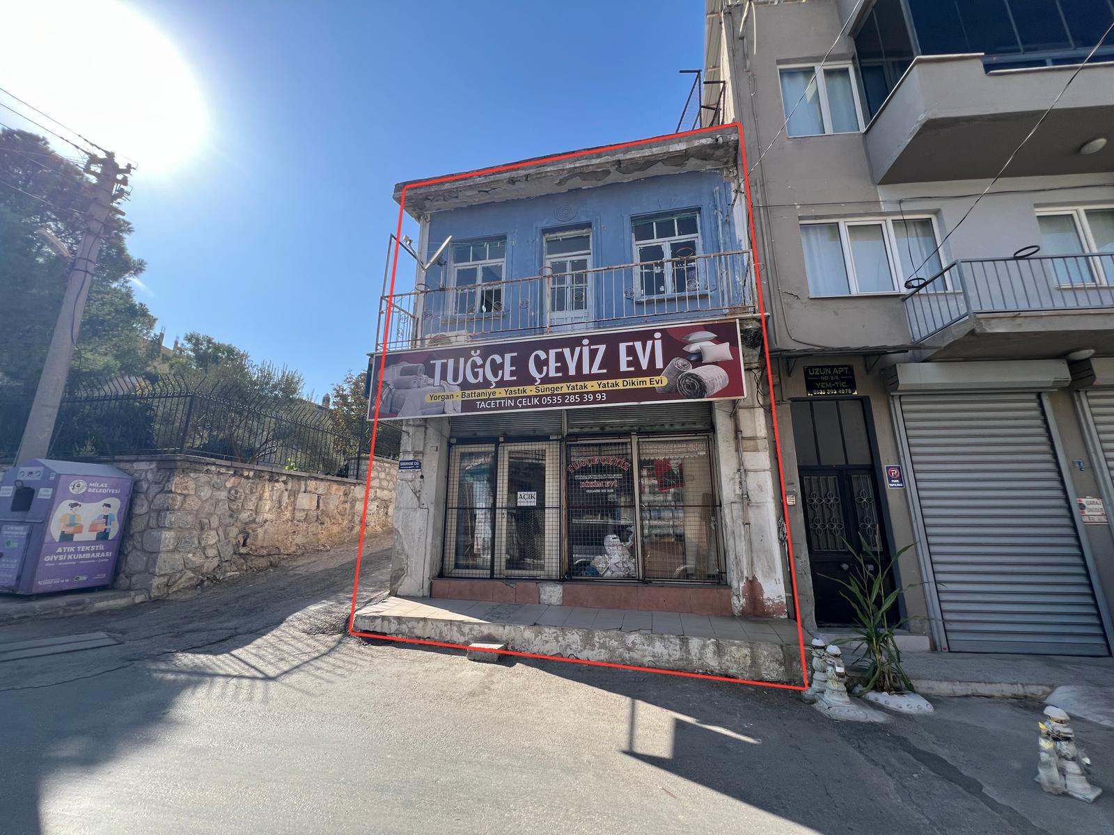  Milas Merkezi Konumda Yatırımlık 2 Katlı Satılık Komple Bina